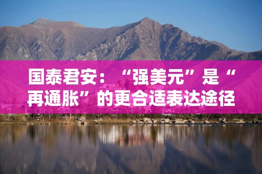 国泰君安：“强美元”是“再通胀”的更合适表达途径