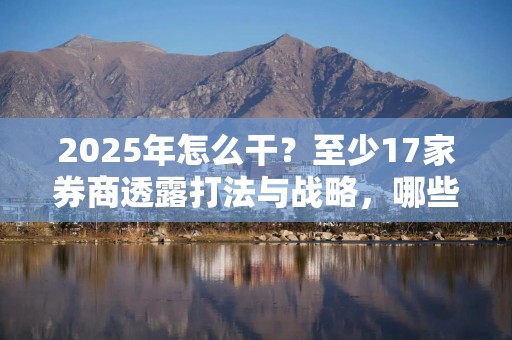 2025年怎么干？至少17家券商透露打法与战略，哪些关键词最高频？