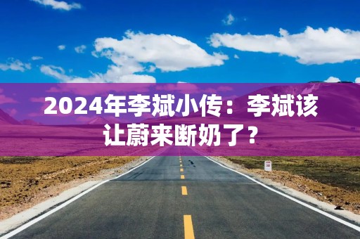 2024年李斌小传：李斌该让蔚来断奶了？
