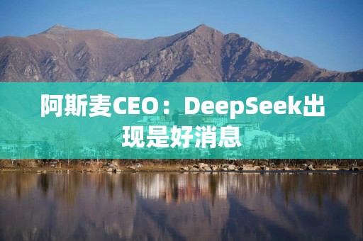 阿斯麦CEO：DeepSeek出现是好消息