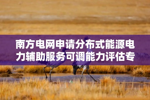 南方电网申请分布式能源电力辅助服务可调能力评估专利，提高聚合单元可调能力精确性