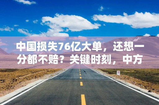 中国损失76亿大单，还想一分都不赔？关键时刻，中方调查结果公布！
