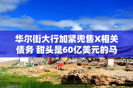 华尔街大行加紧兜售X相关债务 甜头是60亿美元的马斯克AI企业股权