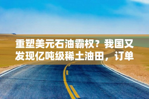 重塑美元石油霸权？我国又发现亿吨级稀土油田，订单接到手软