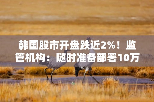 韩国股市开盘跌近2%！监管机构：随时准备部署10万亿韩元的股市稳定基金