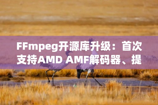FFmpeg开源库升级：首次支持AMD AMF解码器、提升视频处理效率