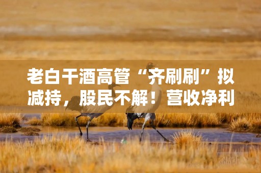 老白干酒高管“齐刷刷”拟减持，股民不解！营收净利分化，靠降本增效能走多远？