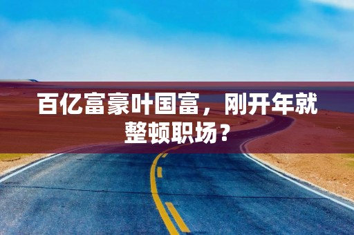 百亿富豪叶国富，刚开年就整顿职场？