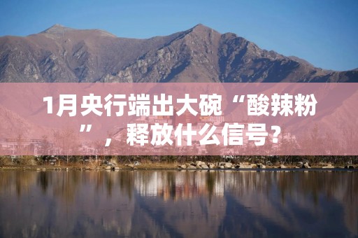 1月央行端出大碗“酸辣粉”，释放什么信号？