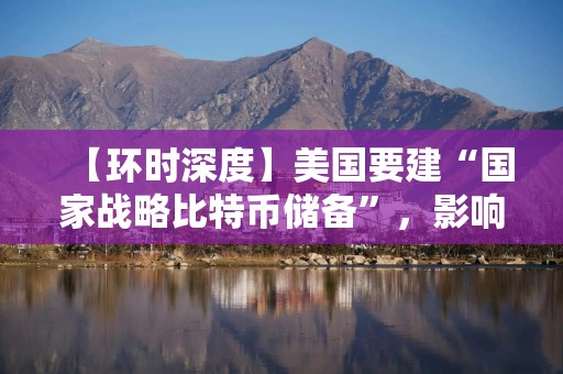 【环时深度】美国要建“国家战略比特币储备”，影响几何？