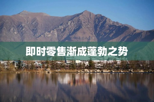 即时零售渐成蓬勃之势