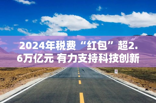 2024年税费“红包”超2.6万亿元 有力支持科技创新和制造业发展