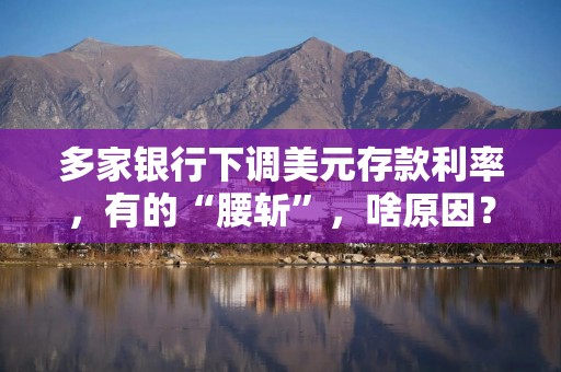 多家银行下调美元存款利率，有的“腰斩”，啥原因？