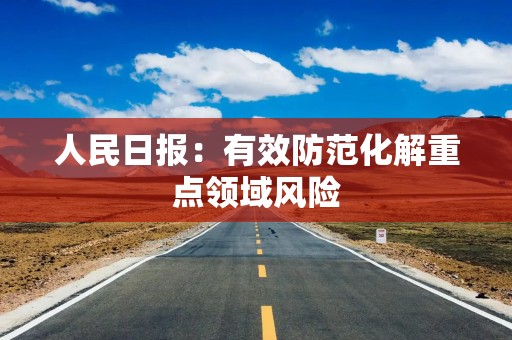 人民日报：有效防范化解重点领域风险