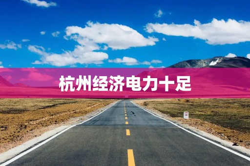 杭州经济电力十足