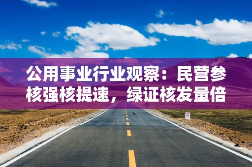 公用事业行业观察：民营参核强核提速，绿证核发量倍增