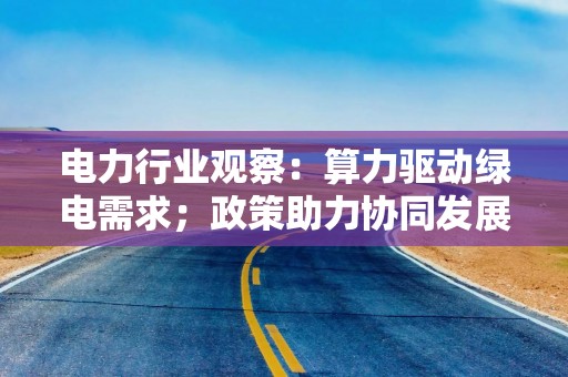 电力行业观察：算力驱动绿电需求；政策助力协同发展