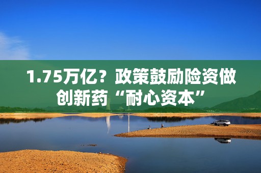 1.75万亿？政策鼓励险资做创新药“耐心资本”