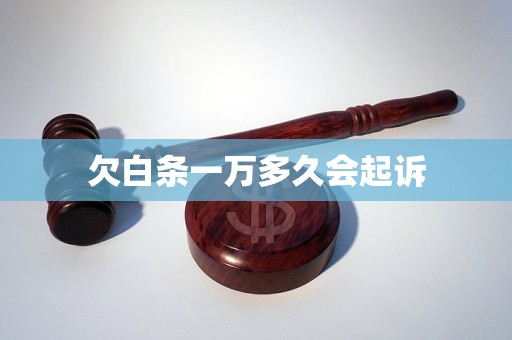 欠白条一万多久会起诉