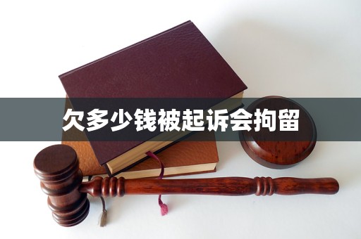 欠多少钱被起诉会拘留