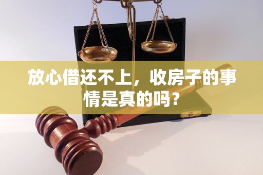 放心借还不上，收房子的事情是真的吗？