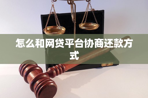 怎么和网贷平台协商还款方式