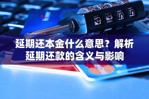 延期还本金什么意思？解析延期还款的含义与影响