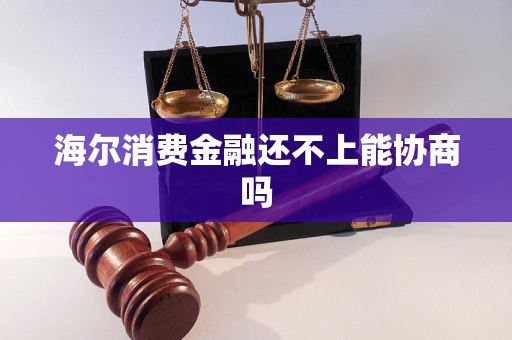 海尔消费金融还不上能协商吗