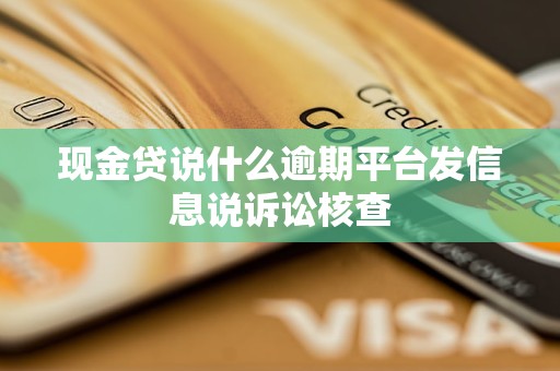现金贷说什么逾期平台发信息说诉讼核查