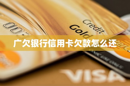广欠银行信用卡欠款怎么还