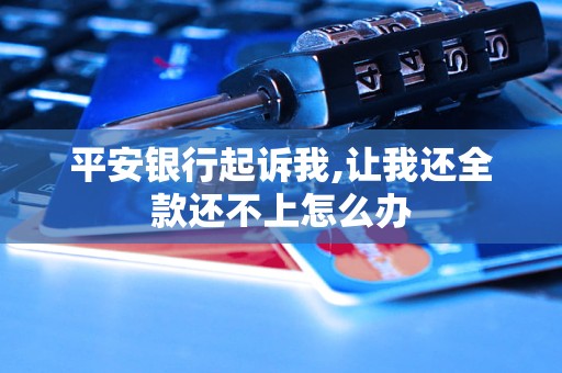 平安银行起诉我,让我还全款还不上怎么办
