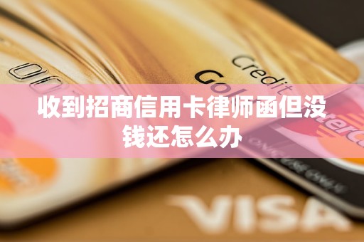 收到招商信用卡律师函但没钱还怎么办