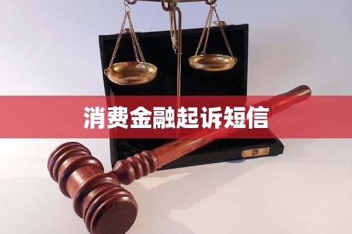 消费金融起诉短信
