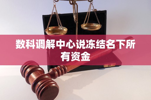 数科调解中心说冻结名下所有资金