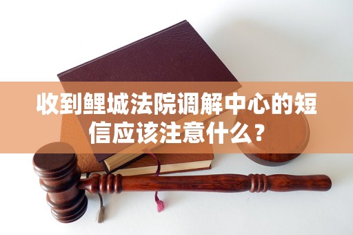 收到鲤城法院调解中心的短信应该注意什么？