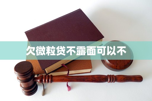 欠微粒贷不露面可以不