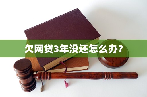 欠网贷3年没还怎么办？