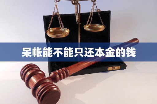 呆帐能不能只还本金的钱