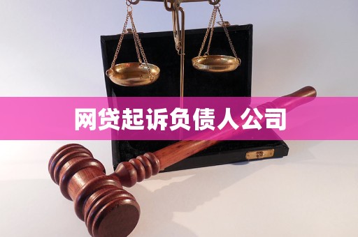 网贷起诉负债人公司