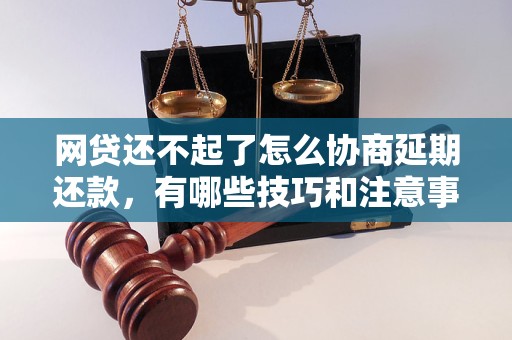 网贷还不起了怎么协商延期还款，有哪些技巧和注意事项？