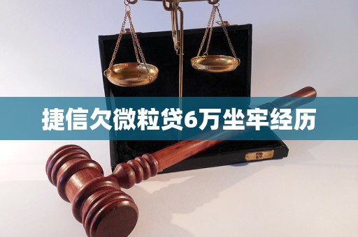 捷信欠微粒贷6万坐牢经历