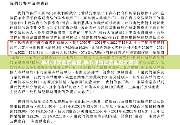 羊小咩买金条套现,羊小咩的金条套现大冒险