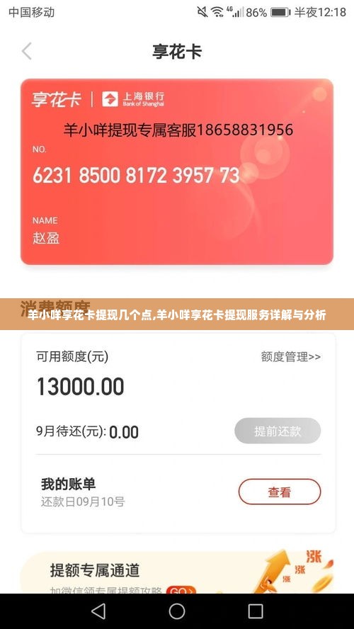 羊小咩享花卡提现几个点,羊小咩享花卡提现服务详解与分析
