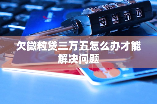 欠微粒贷三万五怎么办才能解决问题