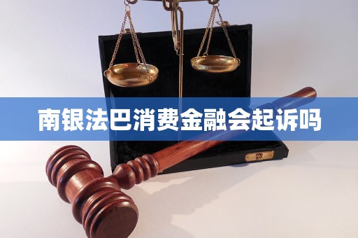 南银法巴消费金融会起诉吗