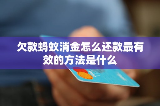 欠款蚂蚁消金怎么还款最有效的方法是什么