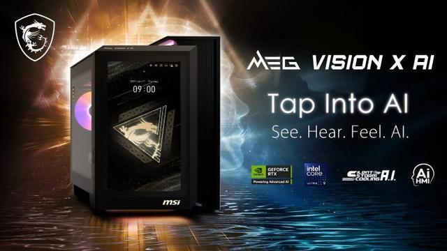 微星AI游戏台式机登场：RTX 50系列显卡、13英寸触控屏