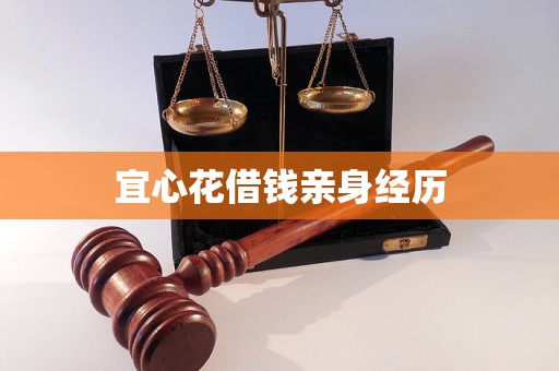 宜心花借钱亲身经历