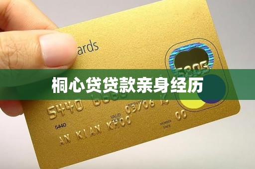 桐心贷贷款亲身经历