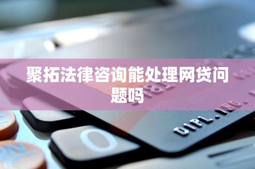 聚拓法律咨询能处理网贷问题吗